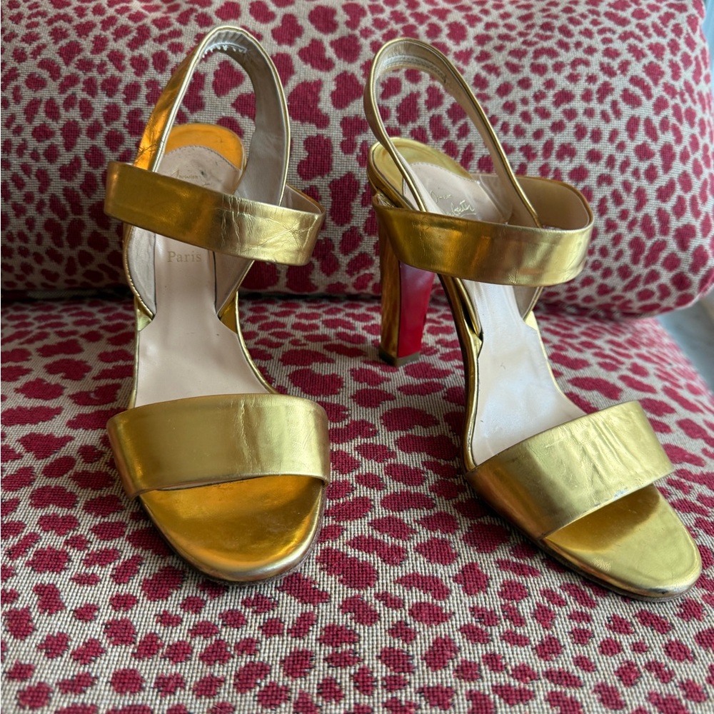 Christian Louboutin Gold Heels